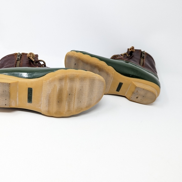 Sperry saltwater duck boot green and brown size 6.5 insulated winter boot - Picture 8 of 8